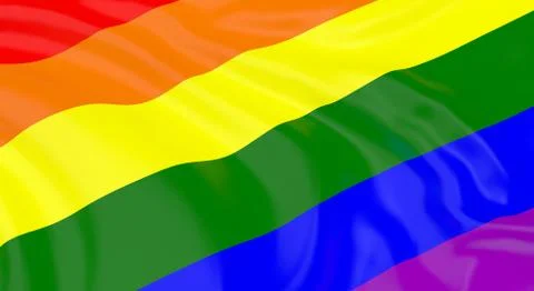 LGBT Flag In The Wind Stock Illustration