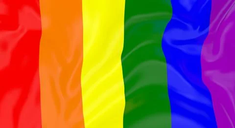 LGBT Flag In The Wind Stock Illustration
