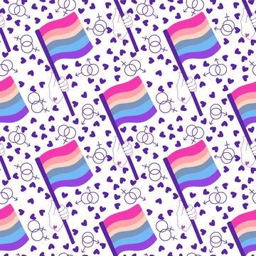 Lgbt flags seamless pride pattern for wrapping paper and summer print Illustrazione stock