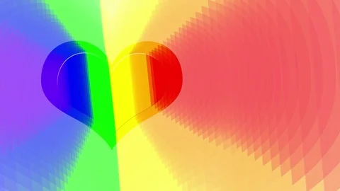 LGBT heart pattern on colorful background Video stock 124274031