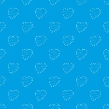 LGBT heart symbol pattern vector seamless blue Illustrazione stock