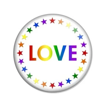 LGBT Love Button Stock Illustration