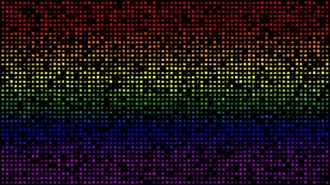 LGBT Multicolor Rotating Particles Like Confetti. Stock Footage 81560660