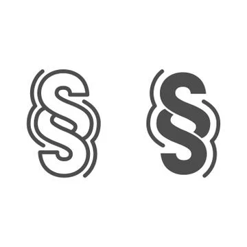 LGBT paragraph line and solid icon, LGBT pride concept, sex minorities symbol on Stock Illustration