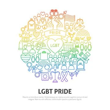 LGBT Pride Circle Concept Stock Illustration