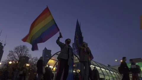 LGBT pride demonstration Stock Footage 150188010