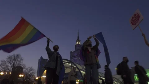 LGBT pride demonstration Stock Footage 150188011