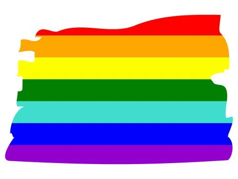 LGBT pride flag, rainbow flag background. Multicolored peace flag movement. O Stock Illustration