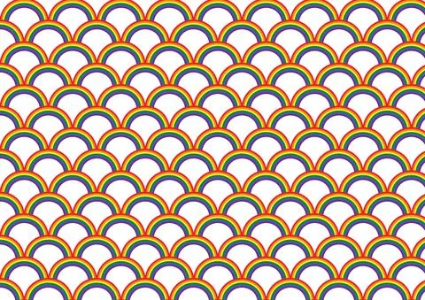 LGBT pride flag rainbow repeated wallpaper pattern in vector. Illustrazione stock