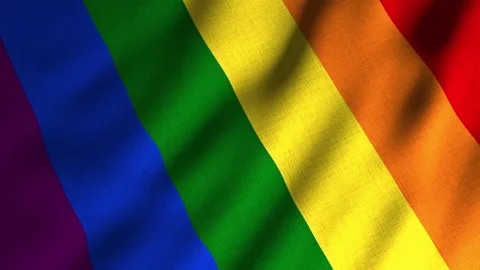 LGBT Pride Flag  v2 - animated Loop Stock Footage 169521311