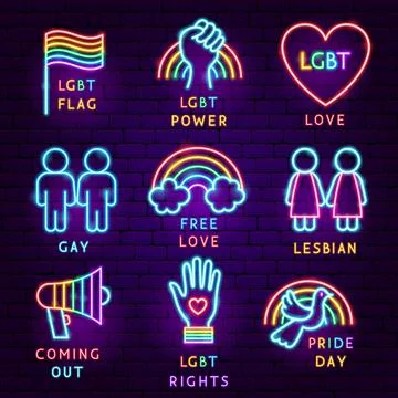 LGBT Pride Label Set Stock Illustration
