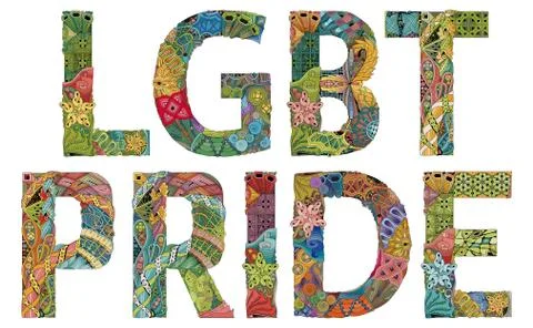 LGBT pride. Vector zentangle object for decoration Stock Illustration