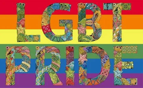 LGBT pride. Vector zentangle object for decoration Stock Illustration