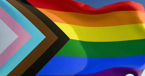 LGBT progress flag Stock Footage 300205872