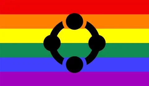 LGBT rainbow Fetish flag vector illustration isolated. Illustrazione stock