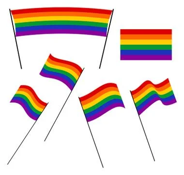 LGBT Rainbow Flags Stock Illustration