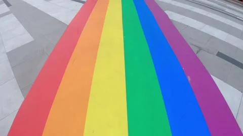 The LGBT rainbow pride flag Stock Footage 274041807