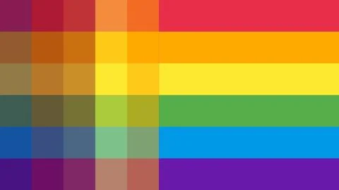 LGBT rainbow pride flag, Pride flag promotes tolerance diversity Stock Illustration