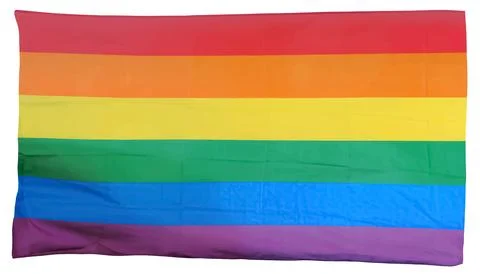 LGBT rainbow vector flag. Concept of the Pride month, freedom, love Stock Illustration