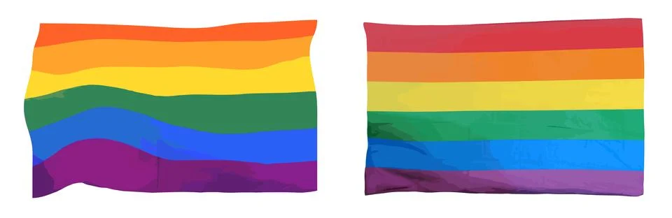 LGBT rainbow vector flag. Concept of the Pride month, freedom, love Illustrazione stock