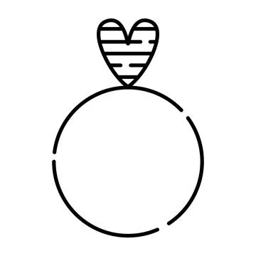Lgbt ring with a heart Stock Illustration