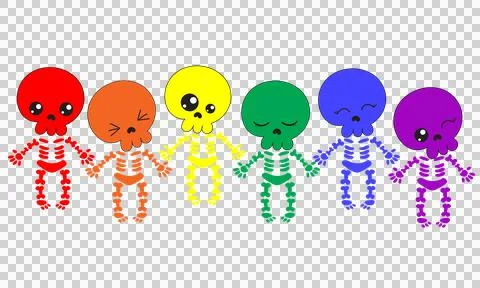 LGBT Skeleton Illustrazione stock