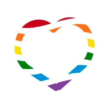 LGBT symbol.Gay parade slogan. Rainbow flag background. Stock Illustration