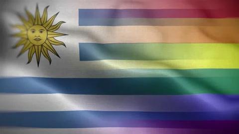 LGBT Uruguay Flag Loop Background 4K Stock Video Pond5