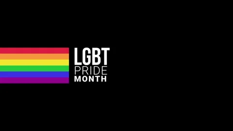 LGBTQ+ Animation of text. Animation for pride month.  Stock Footage 244063165