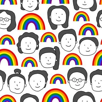 LGBTQ community seamless pattern Stock Illustration