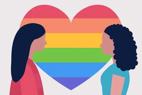 Lgbtq couple Stock Illustration