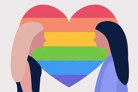 Lgbtq couple Stock Illustration