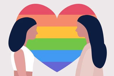 Lgbtq couple Stock Illustration