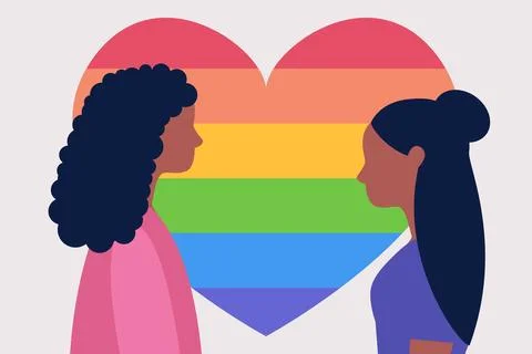 Lgbtq couple Stock Illustration
