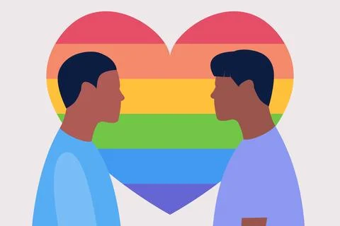 Lgbtq couple Stock Illustration