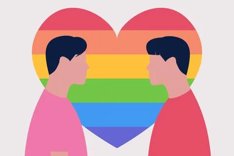 Lgbtq couple Stock Illustration