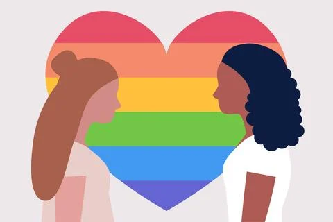 Lgbtq couple Stock Illustration