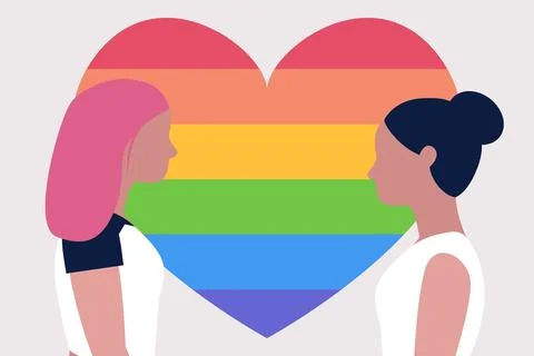 Lgbtq couple Stock Illustration