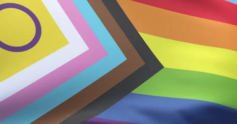 LGBTQ+ flag background Video stock 288521250