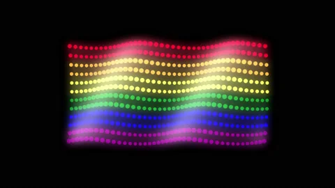 LGBTQ Flag made up of dots with Alpha Channel in 4K Stock Footage