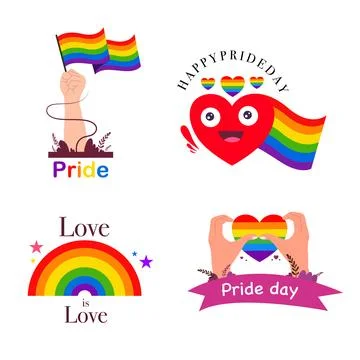 Lgbtq icon illustration vector element for pride month and lgbtq event Illustrazione stock