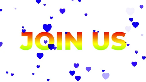 LGBTQ. Join us text animation. LGBT flag color palette. Parade Stock Footage 155848833