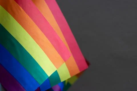 Lgbtq lesbian gay bi trans queer rainbow flags Stock Photos