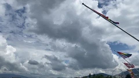 LGBTQ Pride Flag blowing in the wind 動画素材 253261660