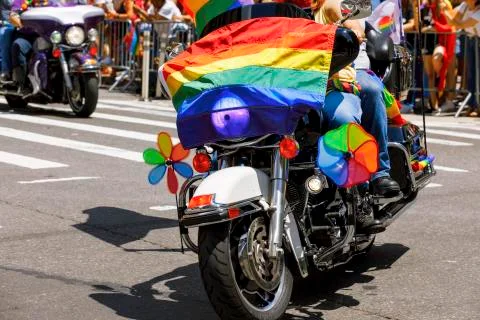 LGBTQ Pride Parade in NYC. Stock Photos