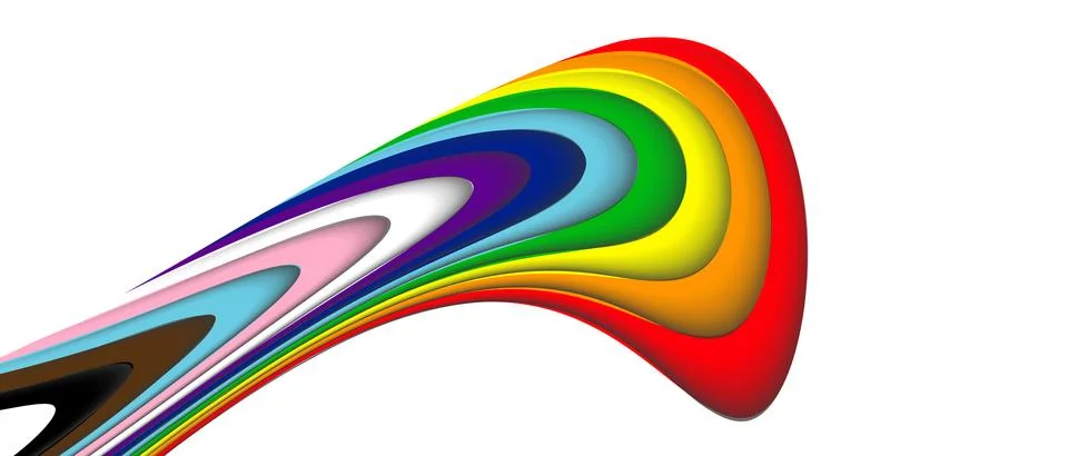 LGBTQ+ Progress Pride rainbow abstract shape background. Vector EPS 10 Illustrazione stock