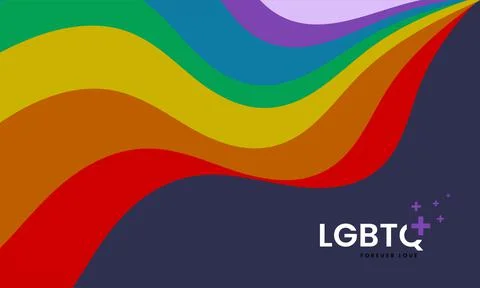 THE LGBTQ rainbow abstract background in vector, illustration. homosexual, ga Stock Illustration