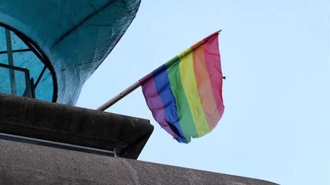 Lgbtq rainbow flag Stock Footage 300987403