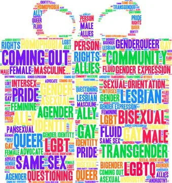 LGBTQ Word Cloud Stock-Illustration