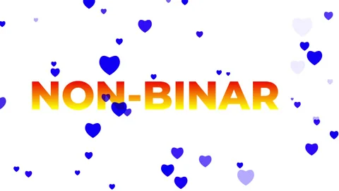 LGBTQ.Non-binary text animation. LGBT flag color palette. Parade Stock Footage 155848937